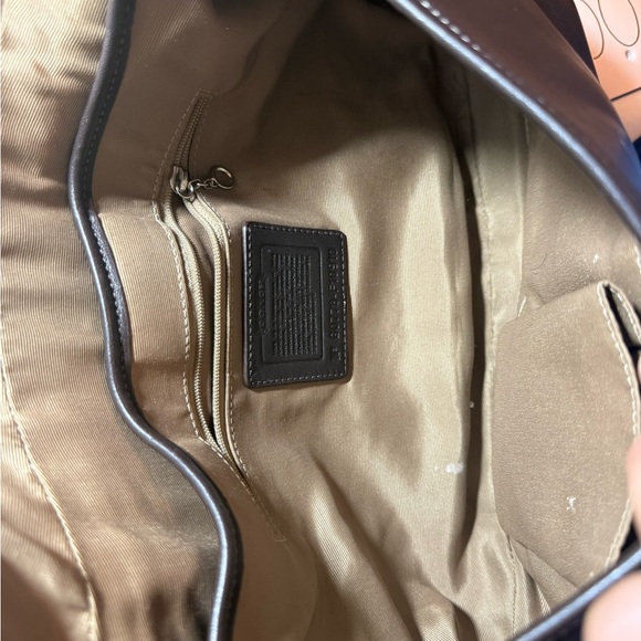 Coach Dark Brown Leather Shoulder Bag - Picture 7 of 9